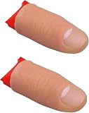 2Pcs Thumb Tip Magic Tricks Fake Thumb Tip Vanish Magic Disappearing Silk Fake Thumb Tip Magic Trick Gimmick Magician Accessory Close up Illusions Making Objects Appear/Disappear，Novelty and Gag Toys