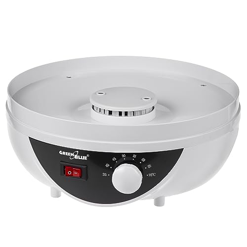 Green Blue GB195 Dörrautomat mit Temperaturregler 35-70° 250W, BPA Frei, Extra Leise rockner Dörrapparat 5 Siebe, Siebdurchmesser: 27 cm, Pilz-, Gemüse- und Obsttrockner Temperaturwahl – Bild 7