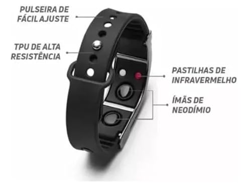 BRACELETE NANO ANTIALERGICO - EQUILÍBRIO BLACK P/M