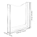 Eaasty Wall Mount File Holder Acrylic File Holder Vertical Wall Organizer Clear Pocket Hanging for Office Paper Mail Letter Magazine Storage, 9.84 x 9.84 x 1.5 Inch(3 Pieces)