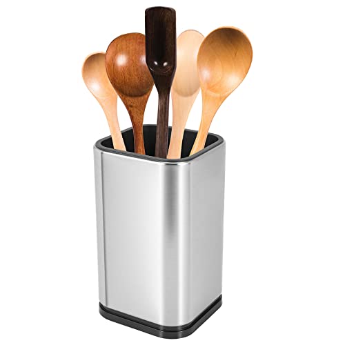 Krytavo Portautensili da Cucina nel Acciaio Inossidabile, Portaposate da Cucina, Organizzatore per Utensili, Moderno Design Rettangolare, 17X10Cm