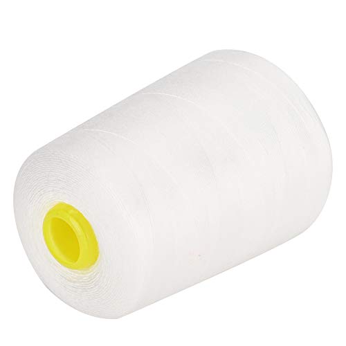 Hilo para máquina de coser 8000 yardas poliéster blanco miniatura 7