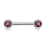 Paula & Fritz Halt?re Piercing T?ton 16?mm de long aux deux extr?mit?s oxyde L.