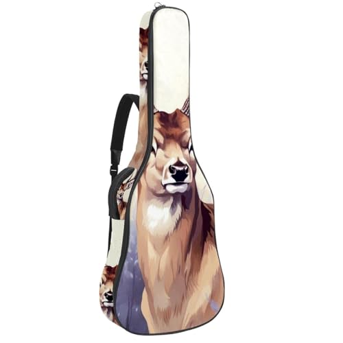 Sac pour guitare étanche à motif cerf pour transporter votre musique en cours et en répétition
