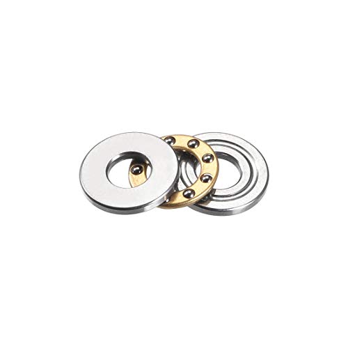 sourcing map F5-12M Thrust Ball Bearings 5mm x 12mm x 4mm Chrome Steel Single Direction