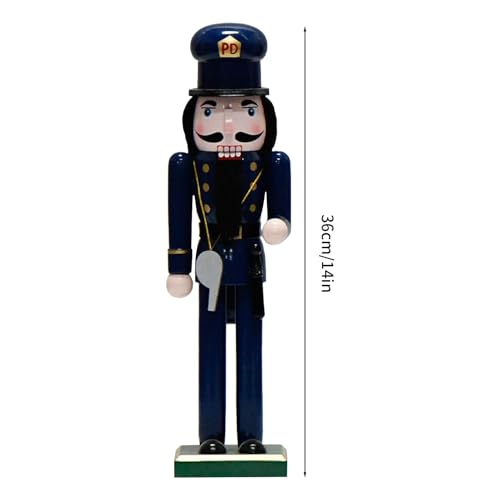Casse-noisette en bois policier pour embellir votre table de Noël - 3