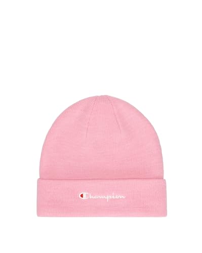 Champion Lifestyle Caps (806064) - Recycled Acrylic Knitted Yarn Embroidered Script Logo Mütze, Pastellrosa (PRS), Einheitsgröße Unisex - Erwachsene FW24, Pastellrosa (PRS), One Size
