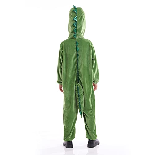 Plush Crocodile Costume For Unisex Kids, Animals Soft Jumpsuit Pajamas Boys, T-Rex Cosplay Outfit For Halloween Christmas (S(For Height 35"-40")) Dinosaur #TOP4