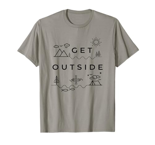 Camiseta de la naturaleza Aventura Camping Outdoorsy, salir al aire libre Camiseta