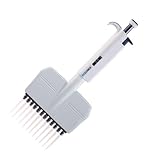 Eppendorf 022461524 Research Pro Adjustable Volume Electronic Air Displacement Pipette without Charging Unit, 12 Channels, 50-300 microliter Volume