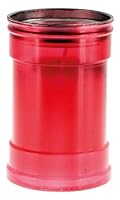Votivkerze Modell P30 - Rot - Ohne Etikett - Durchmesser 6,3 cm Höhe 9,5 cm - Cereria Di Giorgio