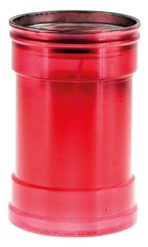 Vela votiva Modelo P30 - Rojo - Sin Etiqueta - Diámetro 6,3 cm Altura 9,5 cm - Cereria Di Giorgio