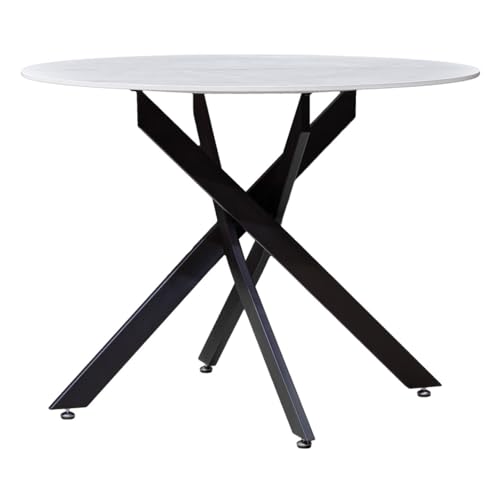 Table Ronde 100 cm Céramique Blanc RODER 4 Table Ronde 100 cm Céramique Blanc RODER – Image 4
