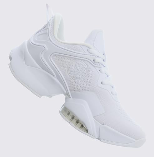 ZUMBA Shoes for Women, Air Stomp Remix II - White Workout Shoes for Women, Gym or Dance Sneakers, Enhanced Comfort, Arch Support, Breathable Mesh, Durable & Impact-Absorbing, Size 8.5