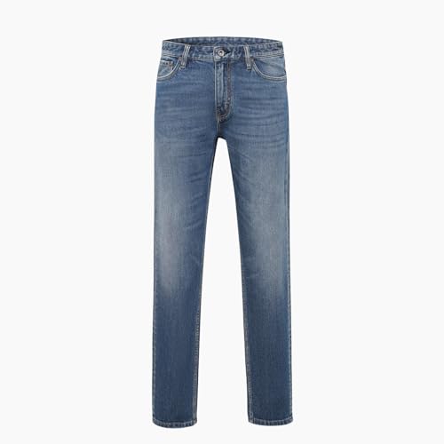 Men's Slim Fit Elastic Classic Mid Rise Jeans for Comfortable Daily Casual Outings