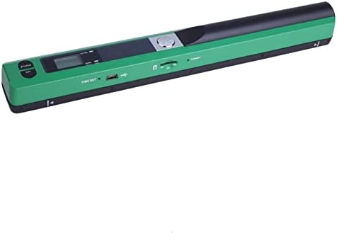 Escáner De Mano, Tamaño A4, Pantalla LCD con Formato JPG/PDF De 900 PPP para Recibos De Negocios Libros Escáner De Varita De Documentos Portátil De Mano Escáner con Pilas,Verde