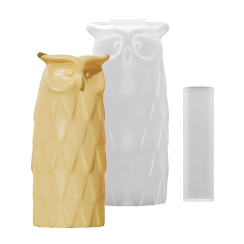 Smooth Surfaces Owl Vase Silicone Template Easy Clean Crafting Tool 91g