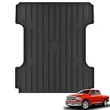 KARPAL 6.4Ft Truck Bed Mat for Ram 1500 2002-2018 & 2500/3500 2002-2025 & 1500 Classic 2019-2024（Not Fit 5.7Ft & 8Ft Bed), TPE All Weather Truck Bed Liner Cargo Trunk Accessories for Ram