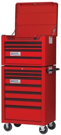 Williams W26RC7 26-Inch 7 Drawer Roll Cabinet, Red