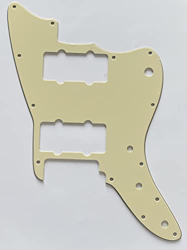 Squier Affinity Jazzmaster Style ギターピックガード(3層ビンテージイエロー)用