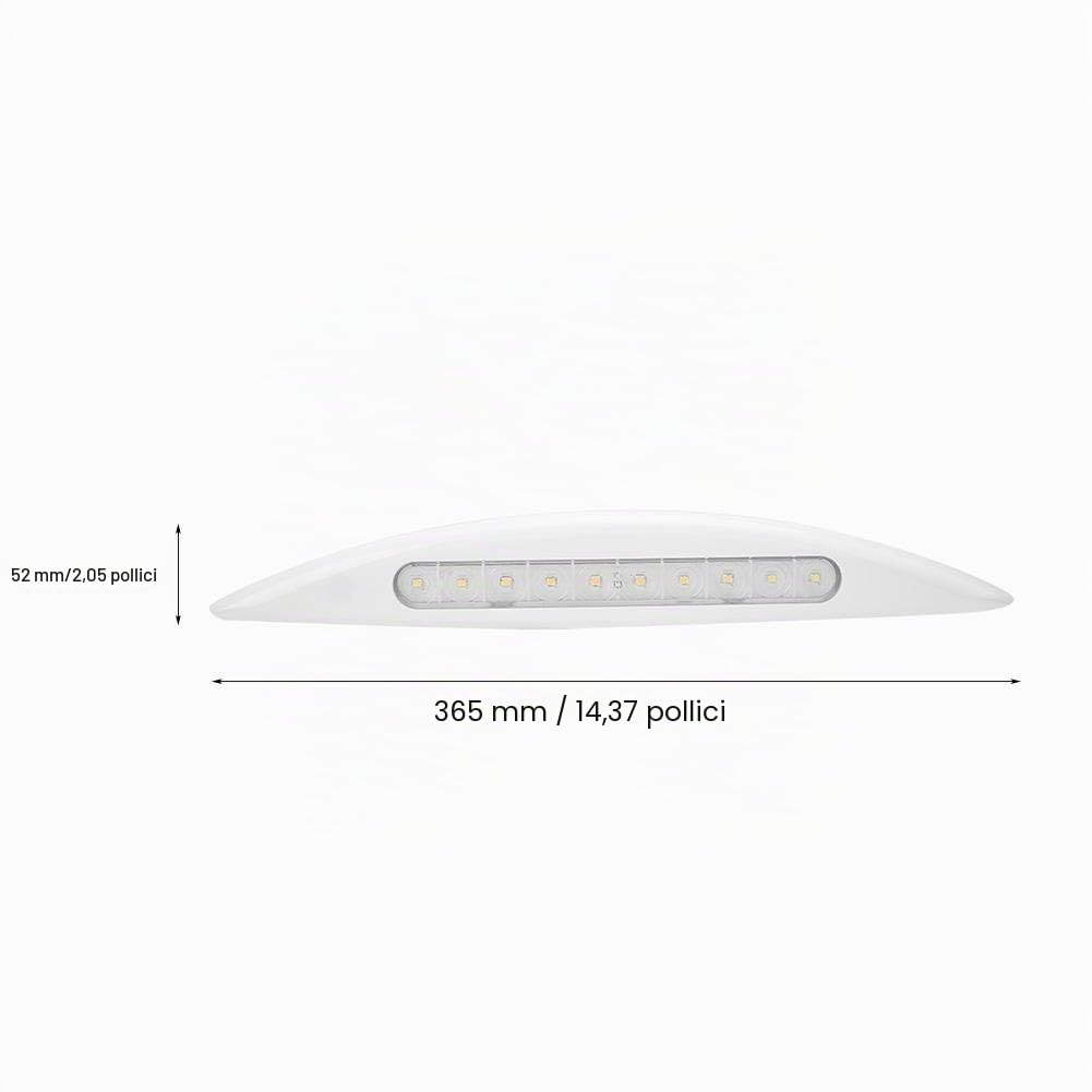 Luce per tenda sole, 12V 5W LED per auto Impermeabile per esterno Portico per veranda Lampada per annesso Luce gialla(bianca)