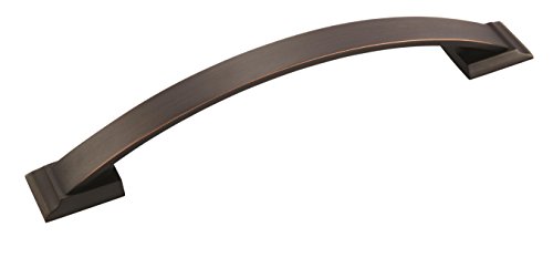 Image of Amerock | Cabinet Pull | Oil Rubbed Bronze | 6-5 /16 inch (160 mm) Center to Center | Candler | 1 Pack | Drawer Pull | Drawer Handle | Cabinet Hardware