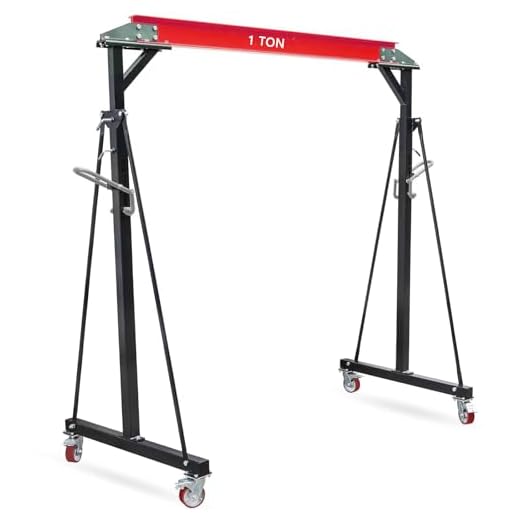 Adjustable 1-Ton Shop Gantry Crane