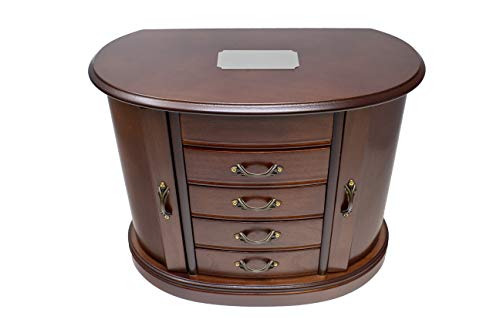 Mele & Co Heloise Walnut Personalized Jewelry Box with...