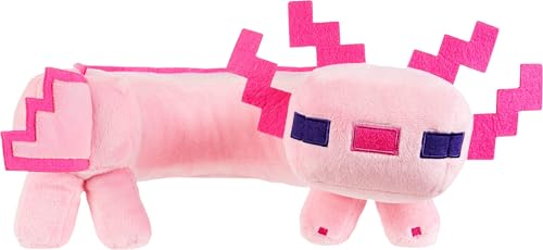 Image of Mattel Minecraft Axolotl Neck Pillow, Plush Toy | Stuffed Toy with Sounds for Travel, Comfort & Play, For Kids & Collectors (Amazon Exclusive)
