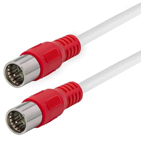 MaxTrack Kabel antenowy zgodny ze specyfikacją Vodafone – FQMS9,0L, VF TS 5001, wtyk Quick F, kabel satelitarny, klasa A, 4-krotnie ekranowany kabel koncentryczny, do telewizji kablowej, Internetu i