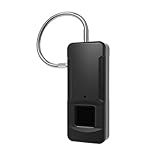 candado huellas dactilares 🔑【Robusto y portátil】: este mini armario está diseñado con huellas dactilares y candados exquisitos. Está forjado con cuerpo de metal de aleación de aluminio y gancho y bucle de acero inoxidable, que tiene una excelente resistencia al corte.