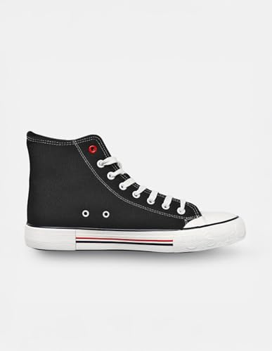 Image of U.S. POLO ASSN. Mens VLAIR Black Mid Top Sneakers-(UK7)(US8)(2FD24544Z01)