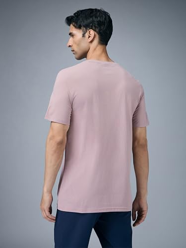 Image of TECHNOSPORT Men's Slim Fit Solid Crew Neck T-Shirt, Cotflex Quick Dry Wrinkle Resistant Polyester Sports Tee for Gym, Running, Training, Sports