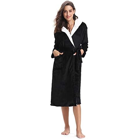 Migcaput Bata Mujer Invierno Polar Batas Albornoces y Batas para Mujer Cover