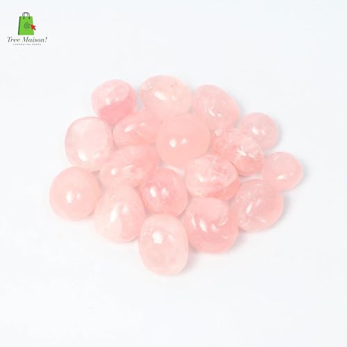 Image of Rose-Quartz Tumble Stone | 50 gm Tumbled Gemstones | Reiki Healing Stones | Home Decor Pebbles | Aquarium Gravel | Garden & Table Dcor