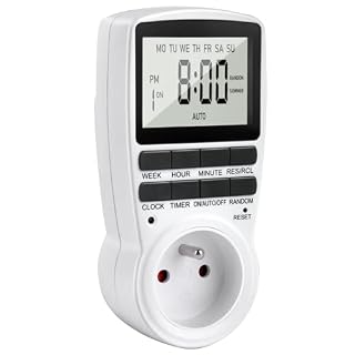 MECHEER prise programmable digitale, 16 programmes, écran LCD