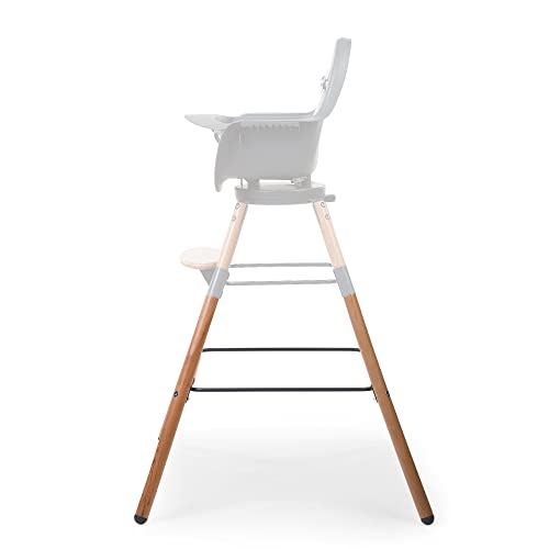 Image of Childhome Evolu One.80 High Chair Extra Set of Long Legs + Foot Rest, Adjustable Height Baby High Chair Legs, Sleek Modern Beechwood Legs, Anthracite