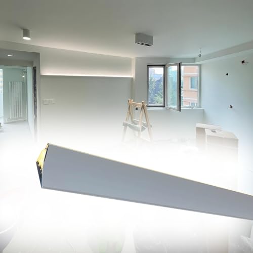 Canal LED lineal de aluminio para zócalo y moldura de corona, luz indirecta de techo, luz de ensenada de 6 m, tira de luz LED para interiores, solución de iluminación moderna para decoración del hogar