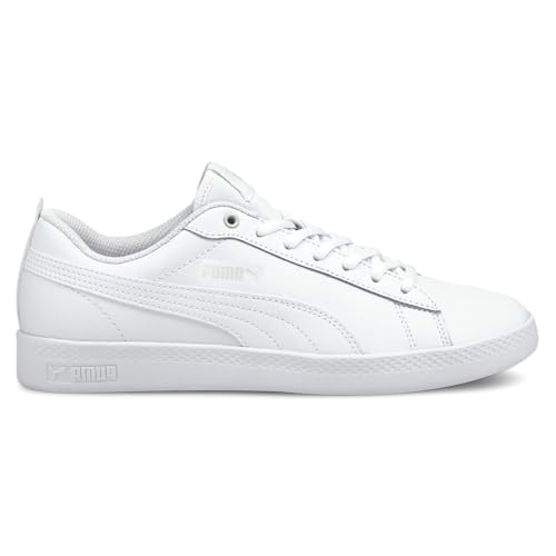 PUMA Women's SMASH V2 Sneaker, Puma White-Puma White, 8.52
