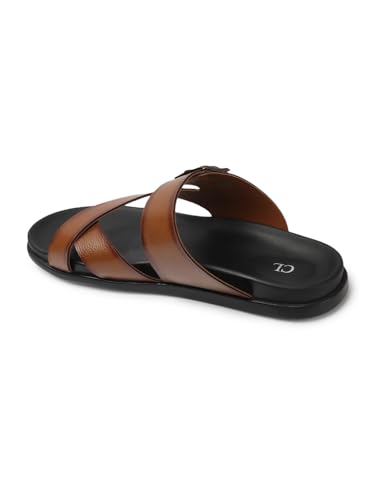 Image of Carlton London Men Comfortable,Flat,Round Toe,Buckle,fashion Sandal for Daily use and Casual use