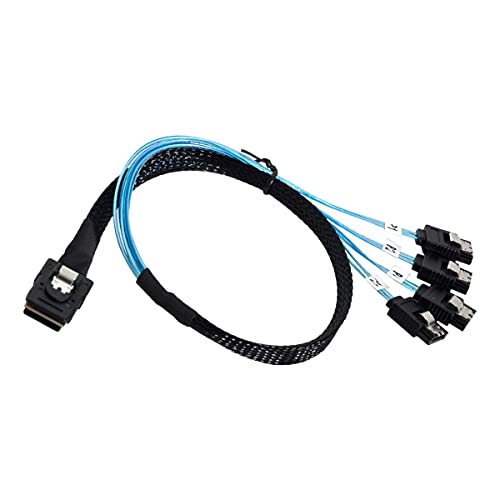 Cable interno Mini SAS SFF-8087 a 4 SATA 0.5m miniatura 3