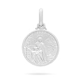 Mondo Cattolico Medalla San Peregrino en Plata de Ley 925, Colgante Religioso Católico, Medallita Sagrada para Mujer y Hombre, Joya Religiosa Made in Italy