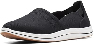 Clarks CloudSteppers Women's Breeze Step II Loafer, Black Textile, 10 Wide US