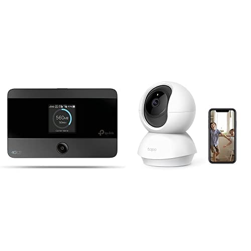 TP-Link M7350 4G LTE mobiler WLAN Router bündeln mit TP-Link Tapo C210 WLAN IP Kamera Überwachungskamera, 3 MP Auflösung