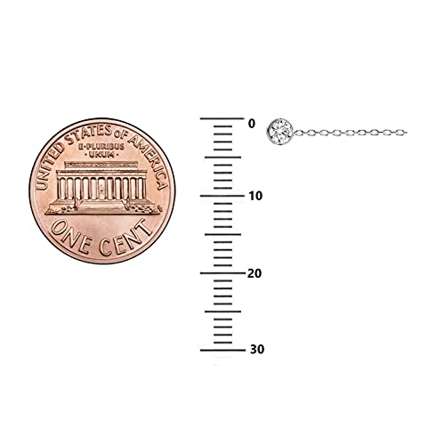 Ritastephens Sterling Silver Mini 3Mm Cubic Zirconia Cz By The Yard Station Anklet Anklet Bracelet, 10", 11" #TOP3