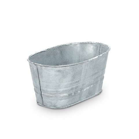 NaDeco Zink Jardiniere ca. 20cm weiß gewaschen | Pflanztopf |...