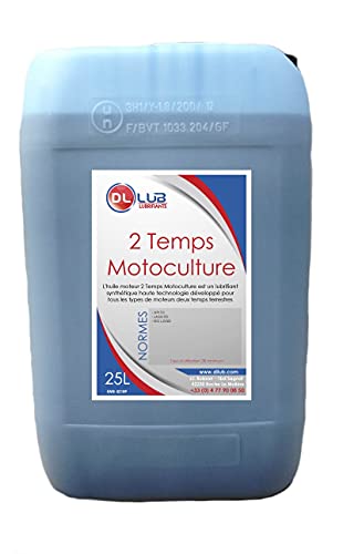 Huile moteur 2 temps motoculture DLLUB 25L pour l'entretien de vos équipements de jardin