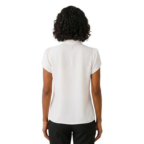 Image of Keiraa Women Blouse Half Sleeves Office Lady Shirt Women Tops