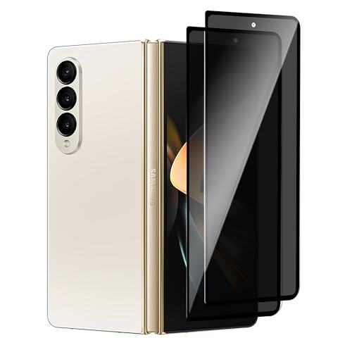 【2 Piezas】Protector Pantalla Privacidad para Samsung Galaxy Z Fold 4,Anti Spy Cristal Vidrio Templado Anti Espía Screen Protector Privacy Vidrio Templado