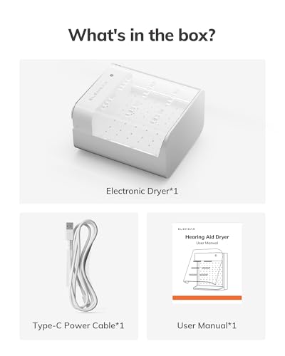 ELEHEAR Hearing Aid Dryer and Dehumidifier, Removes Moisture, Sweat, and Dust from Hearing Amplifiers, Earbuds - Thumbnail 6